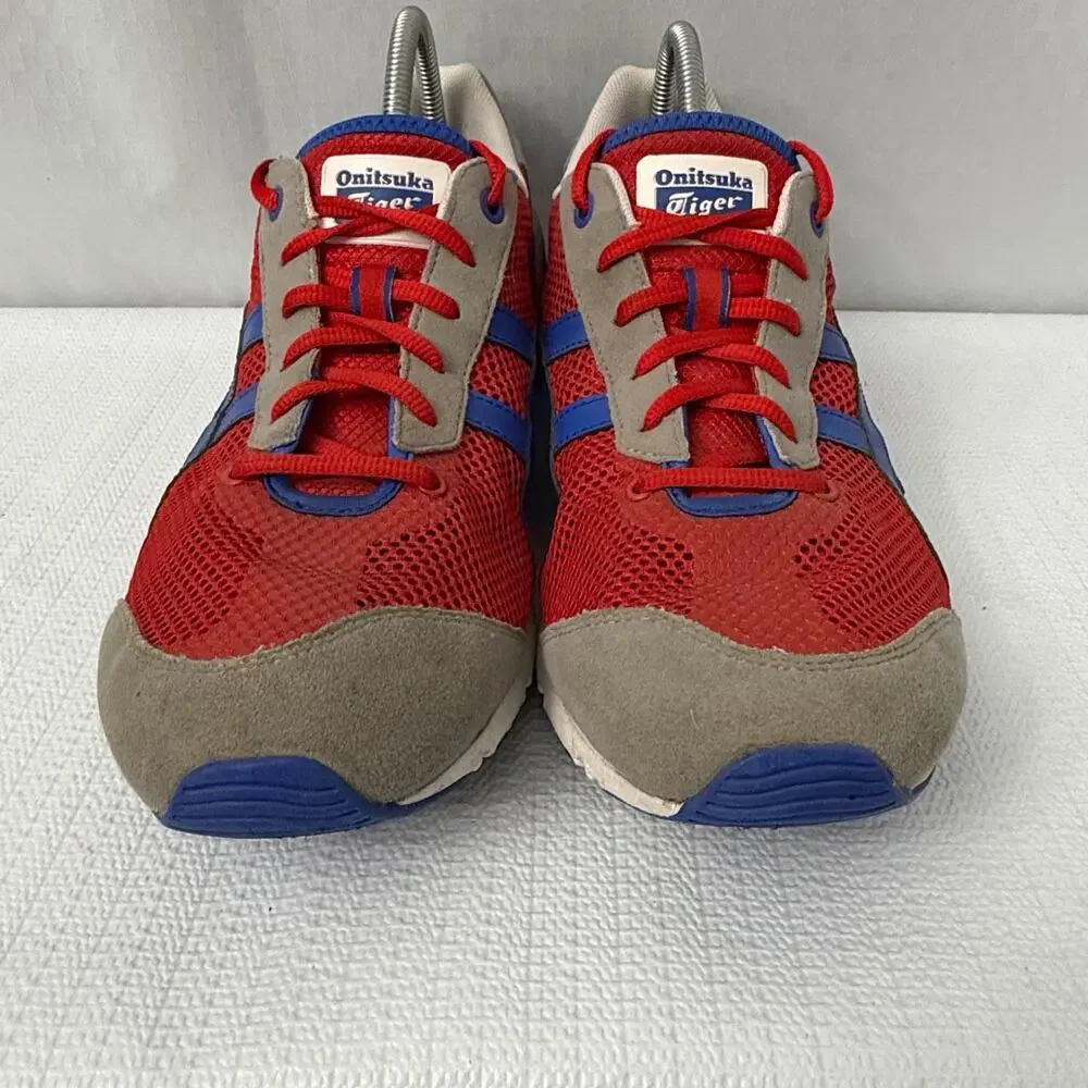 Onitsuka Tiger Metro Nomad Shoes Mens Size 12 Red Blue Gray Athletic Sneakers